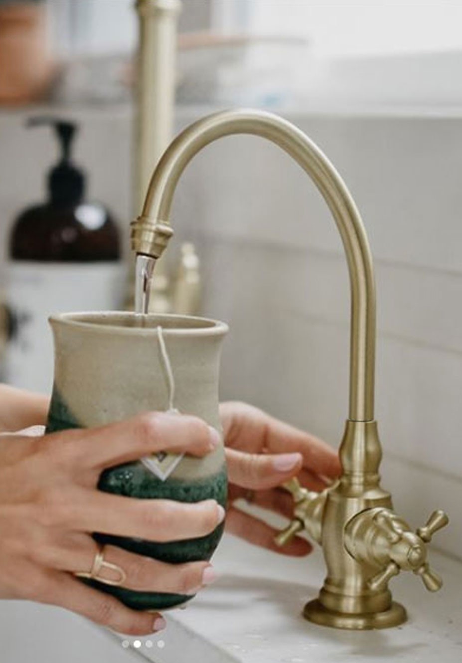 Waterstone 3600-12-TB Hunley Single Handle Kitchen Faucet with 12